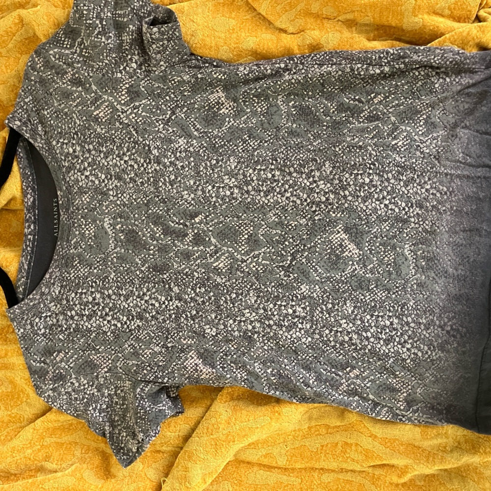 All Saints snakeskin slight ombré print T
